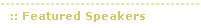 Featured Speakers